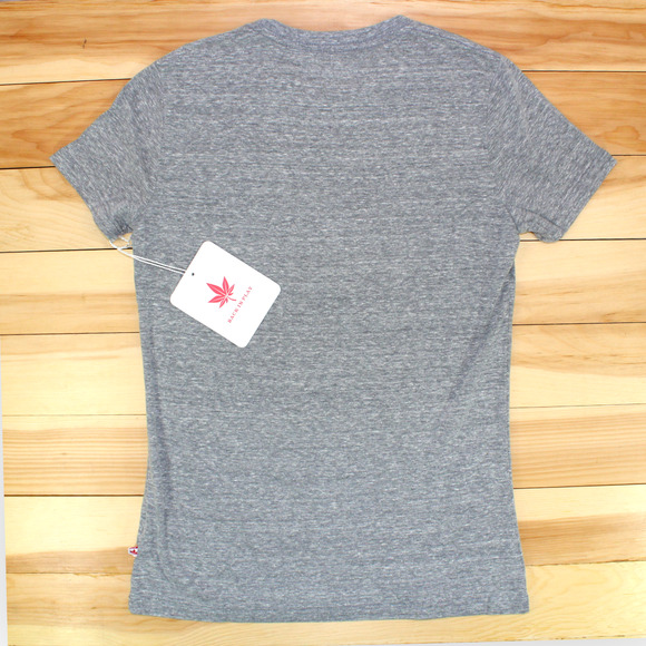 BOAST T-shirt Women SMALL Heather Grey Wordmark Tri-Blend USA Tennis LeafLogo - Picture 3 of 5
